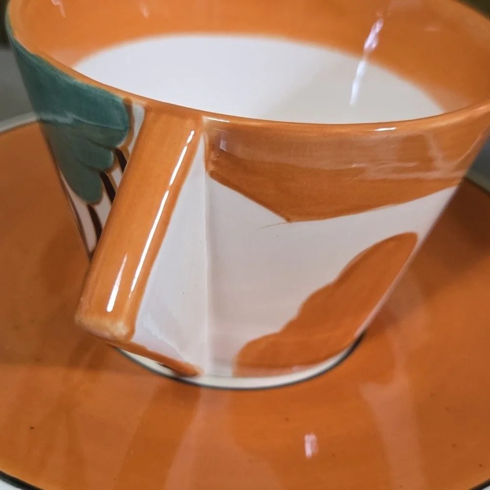 Colorful Geometric Art Deco Tea Set - Picture 4 of 8
